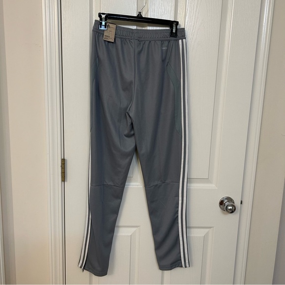 Adidas Youth 3 Stripes Tapered Football Fit Active Pants  in Grey Size Large - Picture 4 of 6